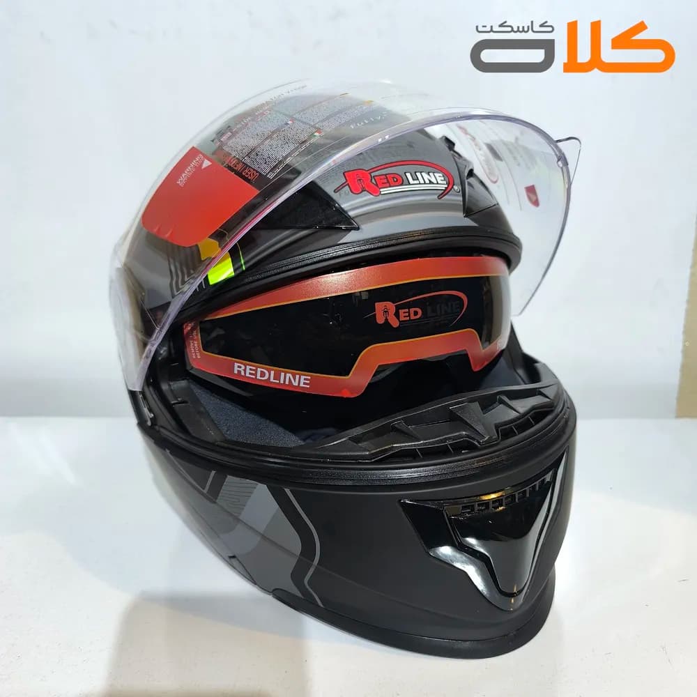 کلاه کاسکت فک متحرک ردلاین مدل 939 Greenblk — تصویر ۶