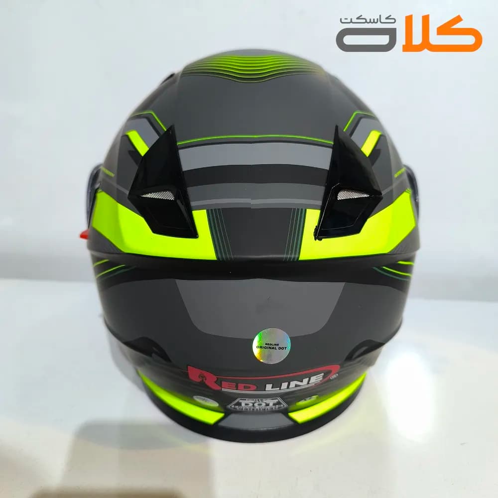 کلاه کاسکت فک متحرک ردلاین مدل 939 Greenblk — تصویر ۳