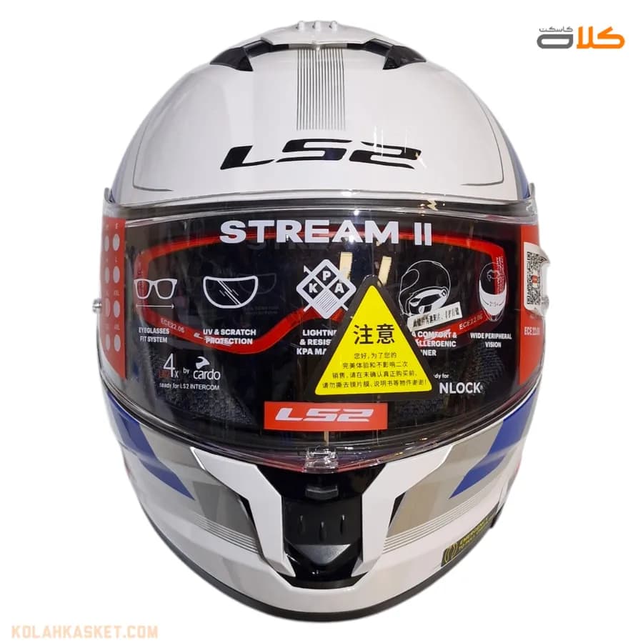 کلاه کاسکت فک ثابت عینک دار LS2 مدل STREAM 2 طرح France — تصویر ۷
