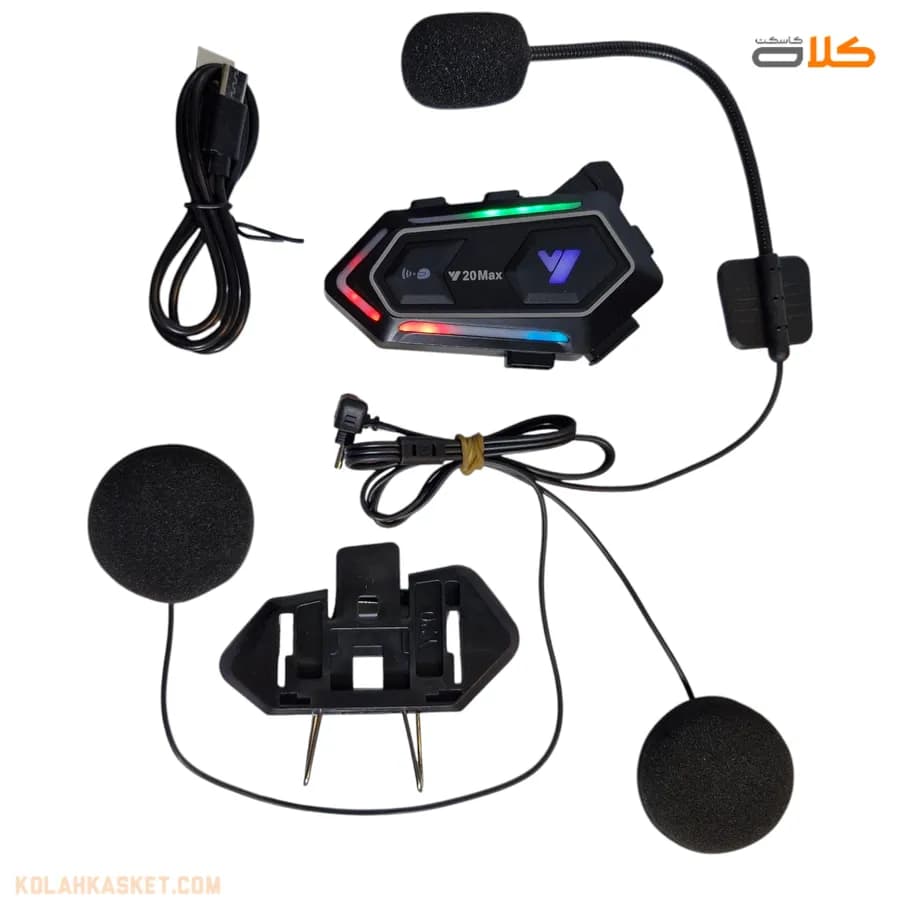 بلوتوث کلاه کاسکت max Y20 با قابلیت اینترکام — تصویر ۸