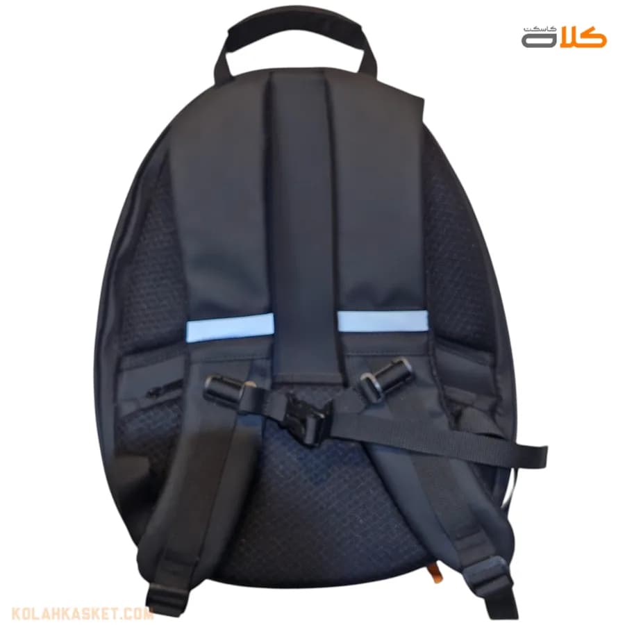 کوله پشتی هوشمند LED دار کربن دو زیپ (اپلیکیشن دار) کد E200 — تصویر ۶