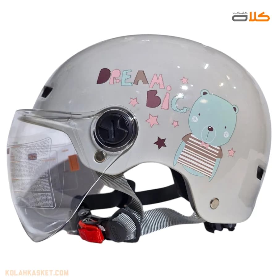 کلاه کاسکت اسکوتری رنگ طوسی TOP+ با قابلیت تنظیم سایز