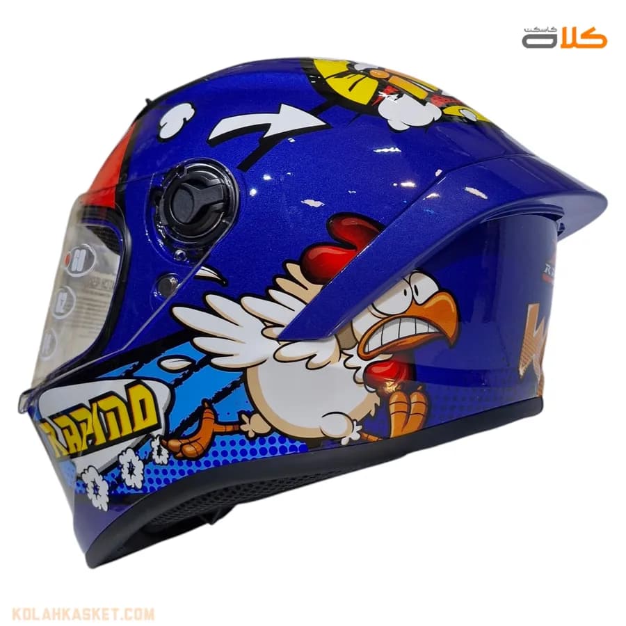 کلاه کاسکت راپیدو مدل 450 BLUE chicken — تصویر ۹