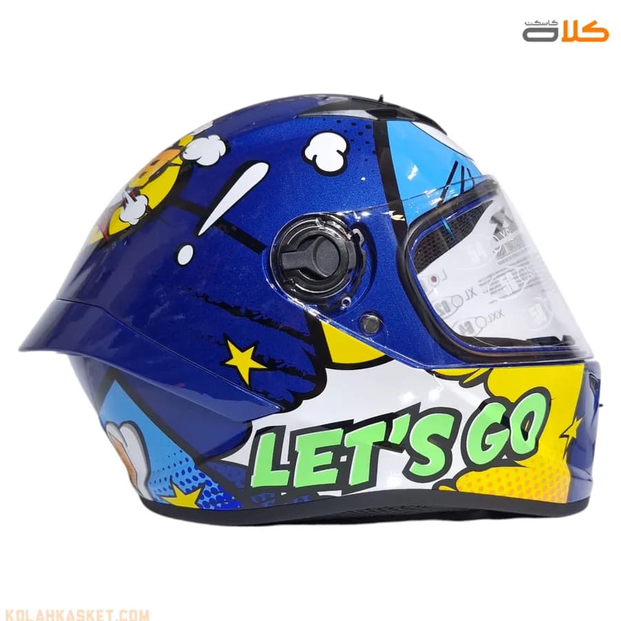 کلاه کاسکت راپیدو مدل 450 BLUE chicken — تصویر ۳
