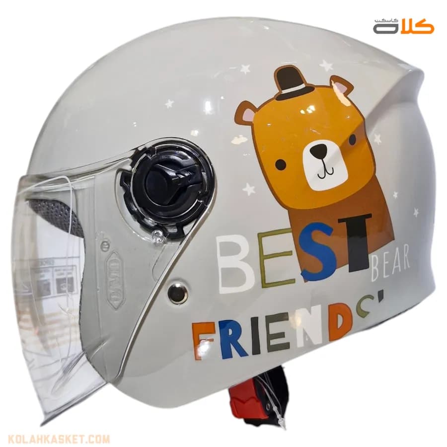کلاه کاسکت کودک بدون فک TOP+ طوسی روشن — تصویر ۹