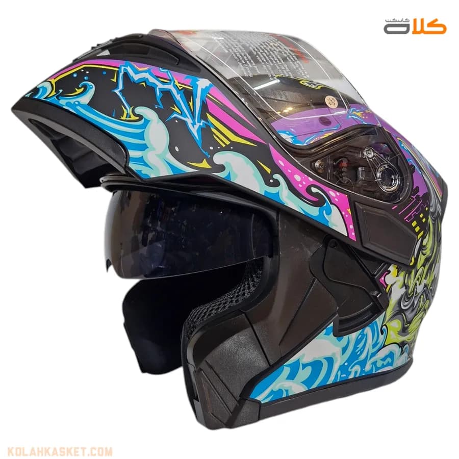 کلاه کاسکت فک متحرک DA1 مدل 101 Blue Thunder — تصویر ۱۲