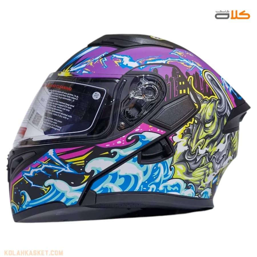 کلاه کاسکت فک متحرک DA1 مدل 101 Blue Thunder — تصویر ۱۰
