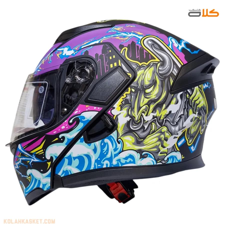 کلاه کاسکت فک متحرک DA1 مدل 101 Blue Thunder — تصویر ۵