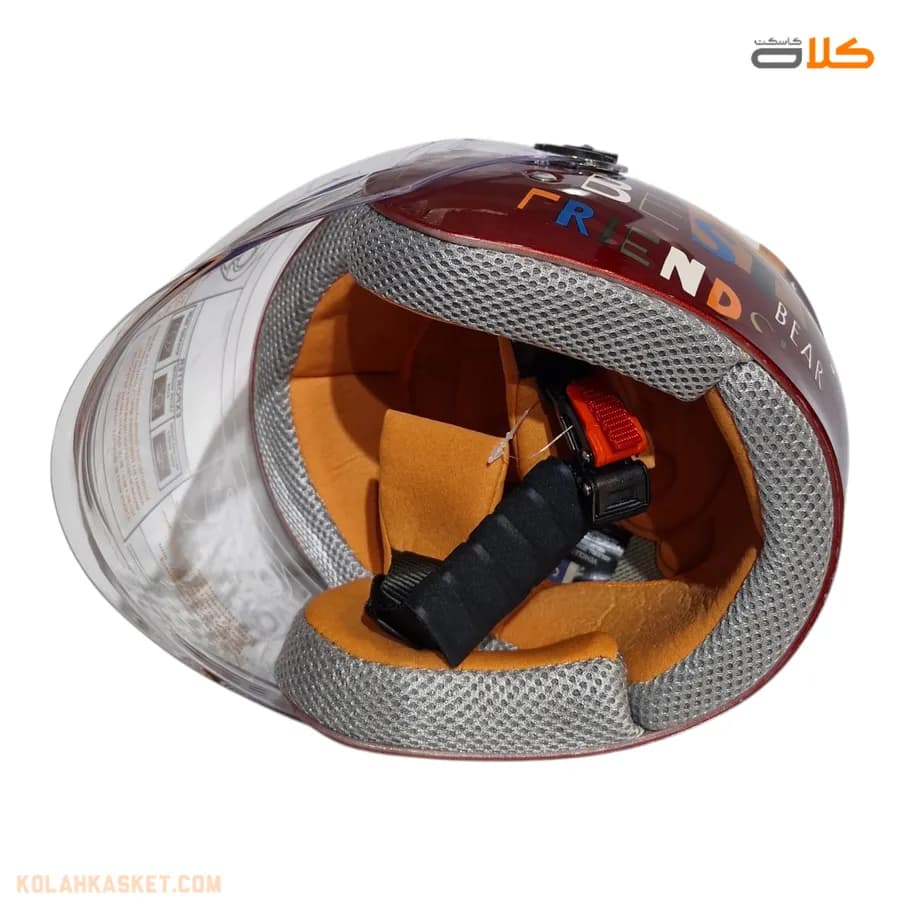 کلاه کاسکت بچگانه رنگ زرشکی TOP+ — تصویر ۱۰