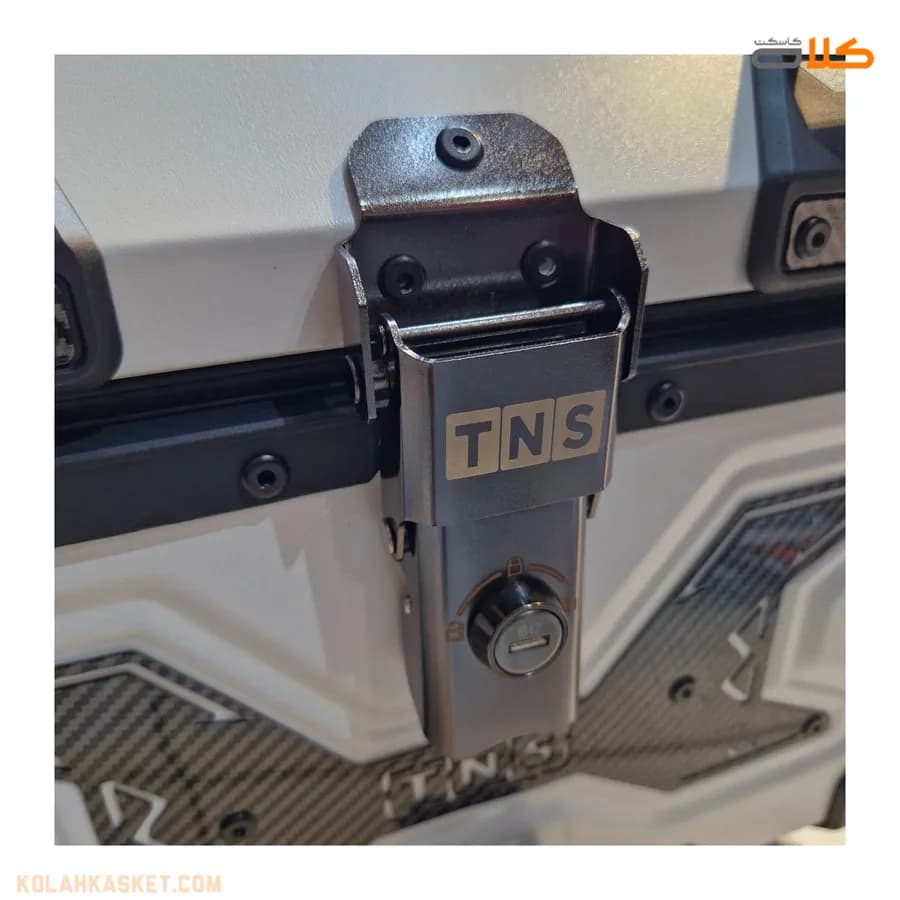 باکس موتور سیکلت فلزی رنگ سفید 45 لیتری TNS — تصویر ۳