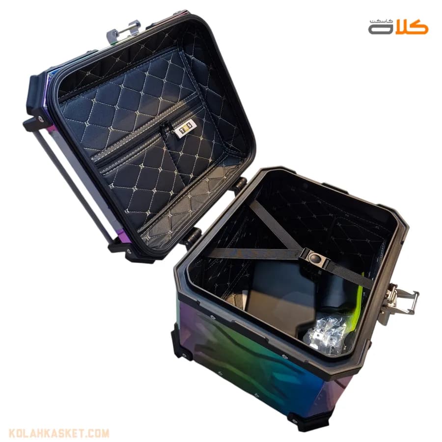 باکس موتور سیکلت فلزی TNS هفت رنگ 45 لیتری — تصویر ۸