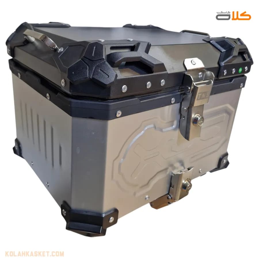 باکس موتور سیکلت 45 لیتری TNS رنگ نقره ای — تصویر ۲