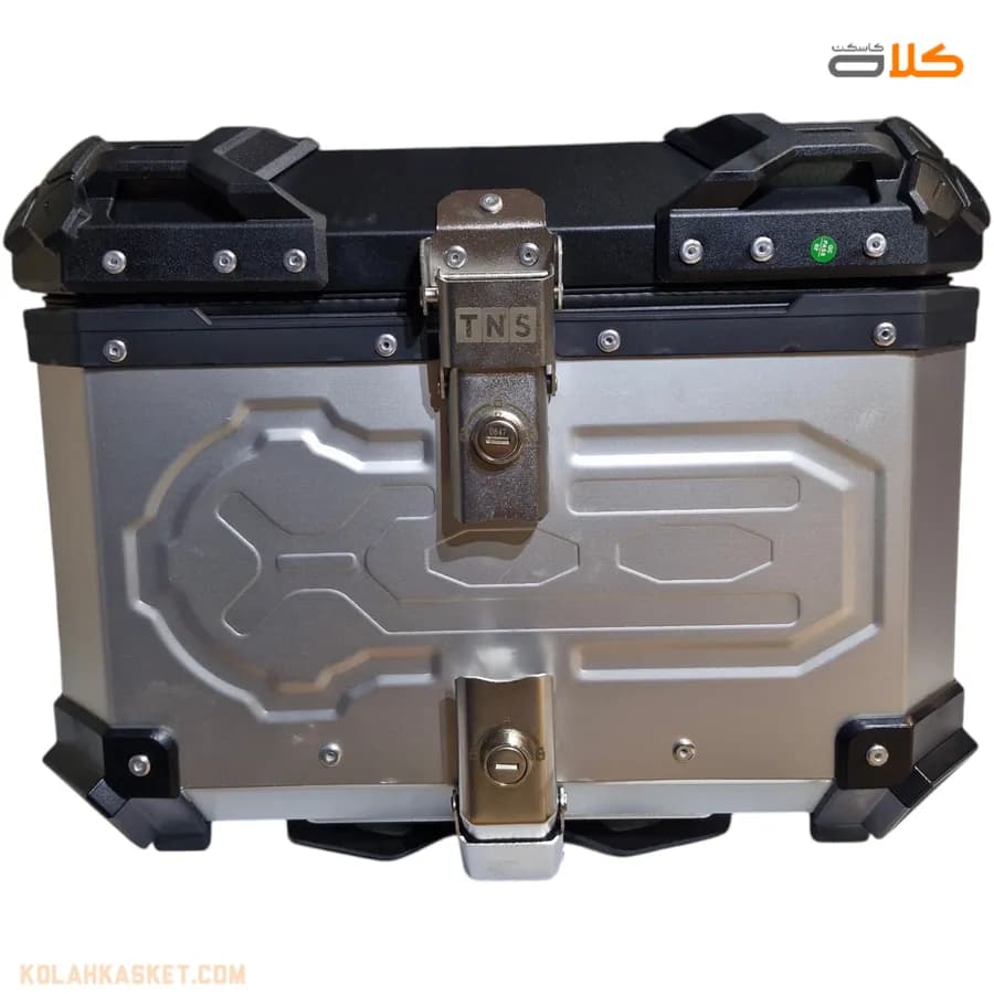 باکس موتور سیکلت 45 لیتری TNS رنگ نقره ای