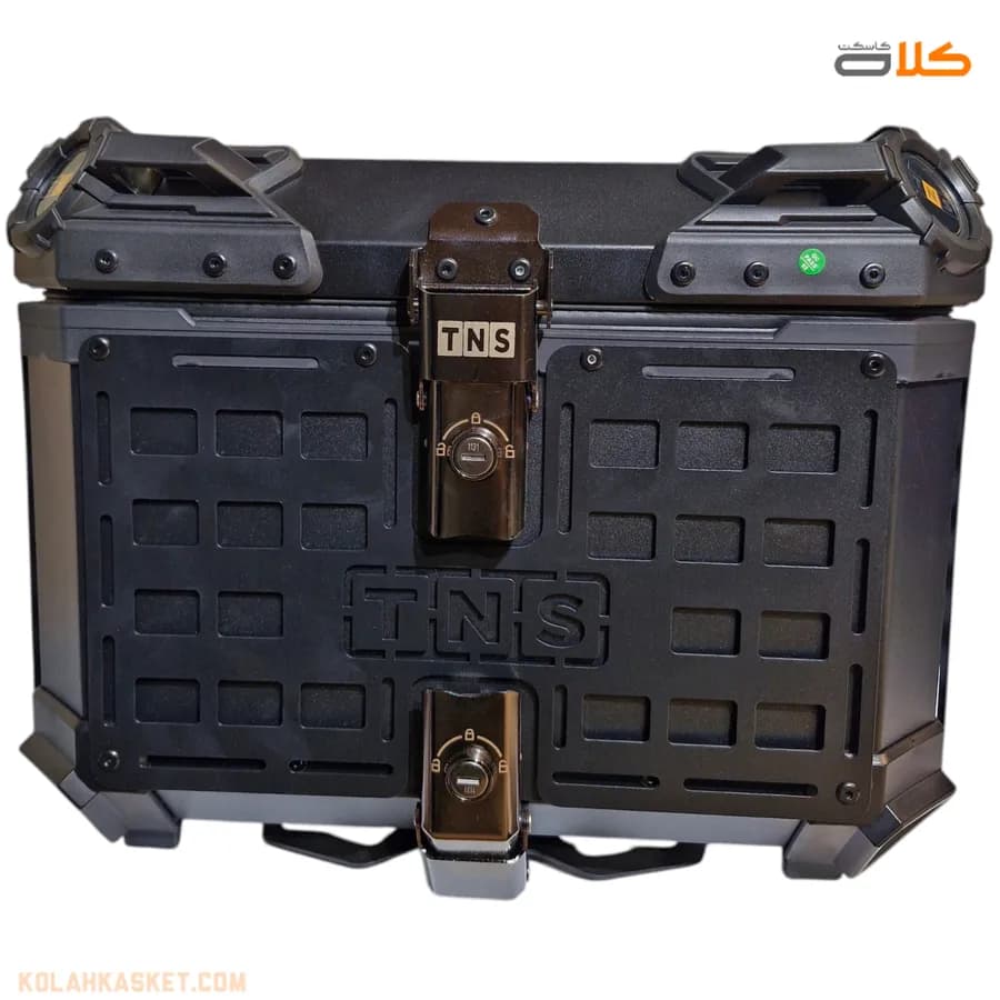 باکس موتور سیکلت 45 لیتری TNS مشکی دو لایه — تصویر ۵