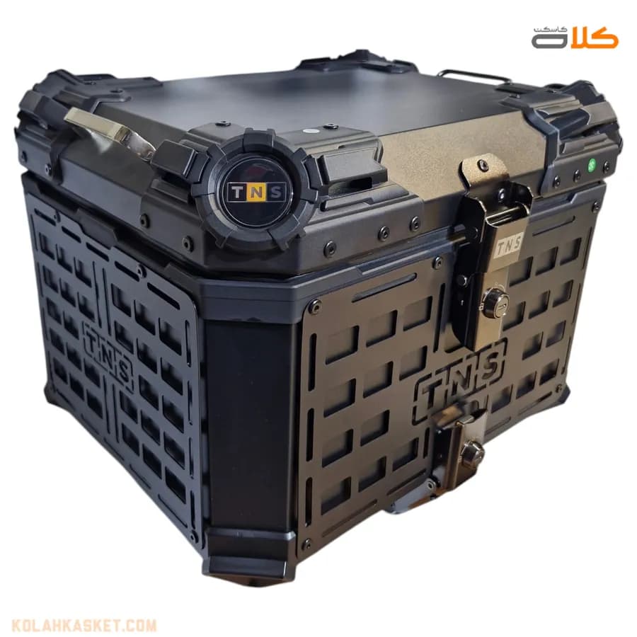باکس موتور سیکلت 45 لیتری TNS مشکی دو لایه — تصویر ۶