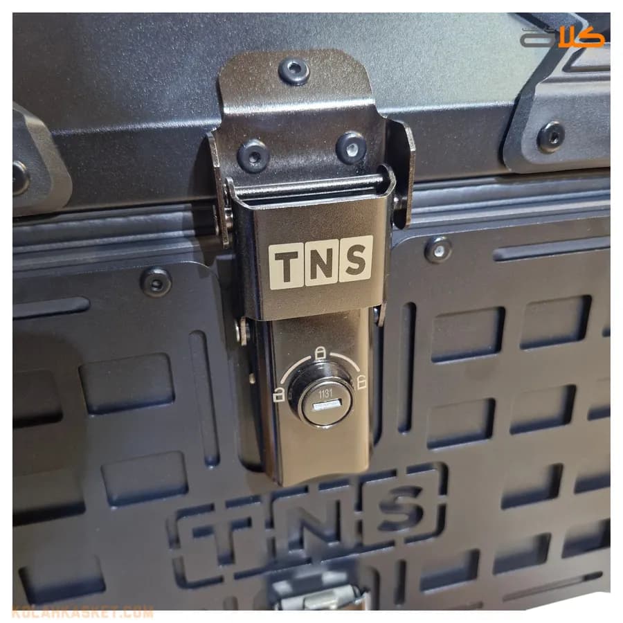 باکس موتور سیکلت 45 لیتری TNS مشکی دو لایه — تصویر ۳