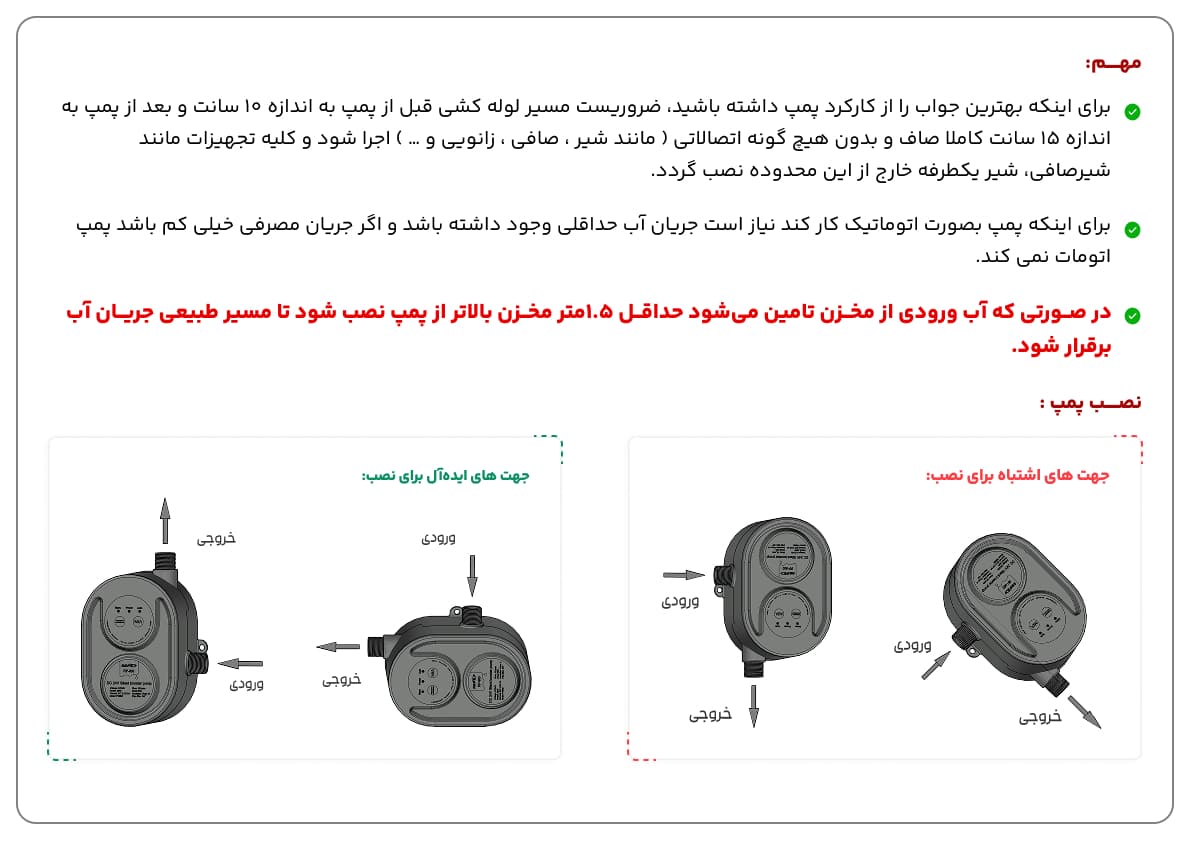 پمپ آب داخل واحد هوشمند رپس 90 وات مدل RSP-900 — تصویر ۵