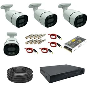 پک دوربین مداربسته دید در شب رنگی مدل ۱۴۱۹ ا paking 4 cameras DVR 4 chanel. 1419 — تصویر ۲