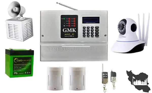 پکیج دزدگیر اماکن سیم کارتی جی ام کا GMK890 Q1 با بیمه ایران 12 ماهه دوربین وایرلس — تصویر ۲