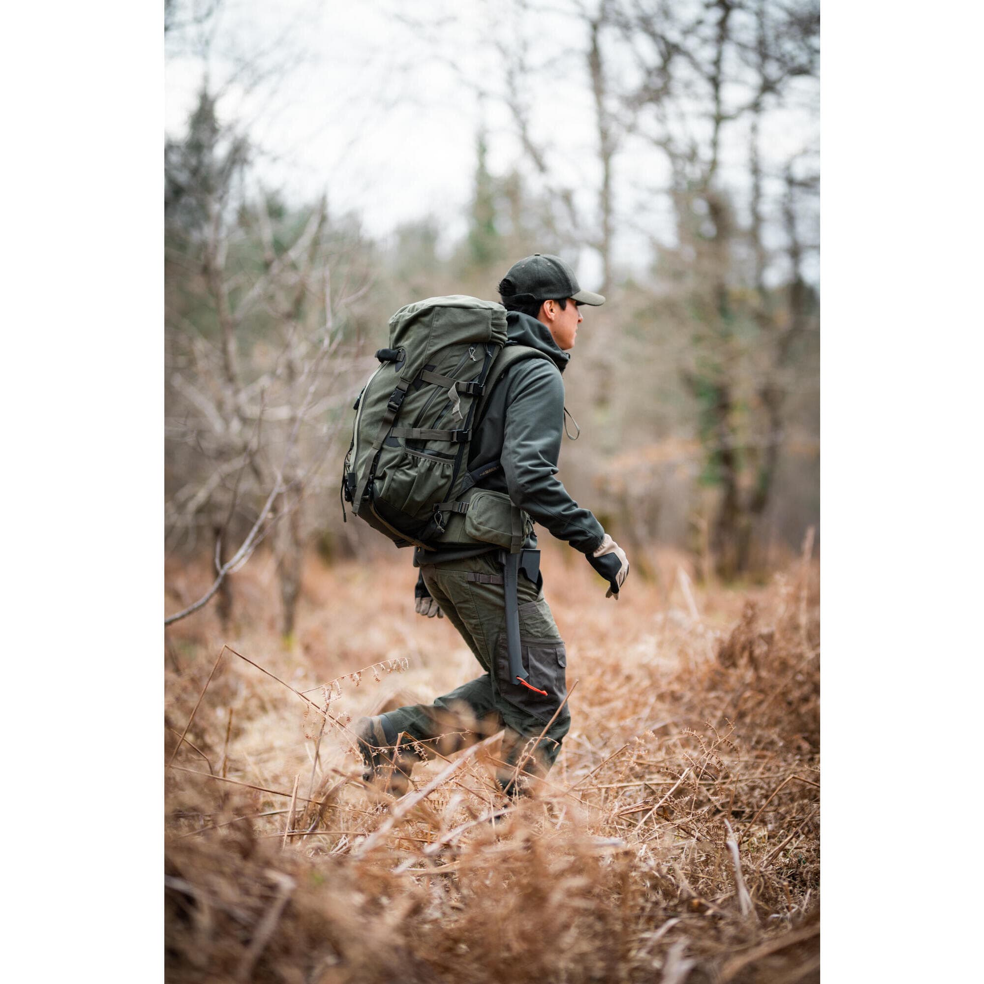 کوله پشتی شکار سولوگناک 45 به 90 لیتری بوشکرفت Solognac Modular Backpack – Hunting and Nature Observation – Green – 45/90L – Big Game — تصویر ۳