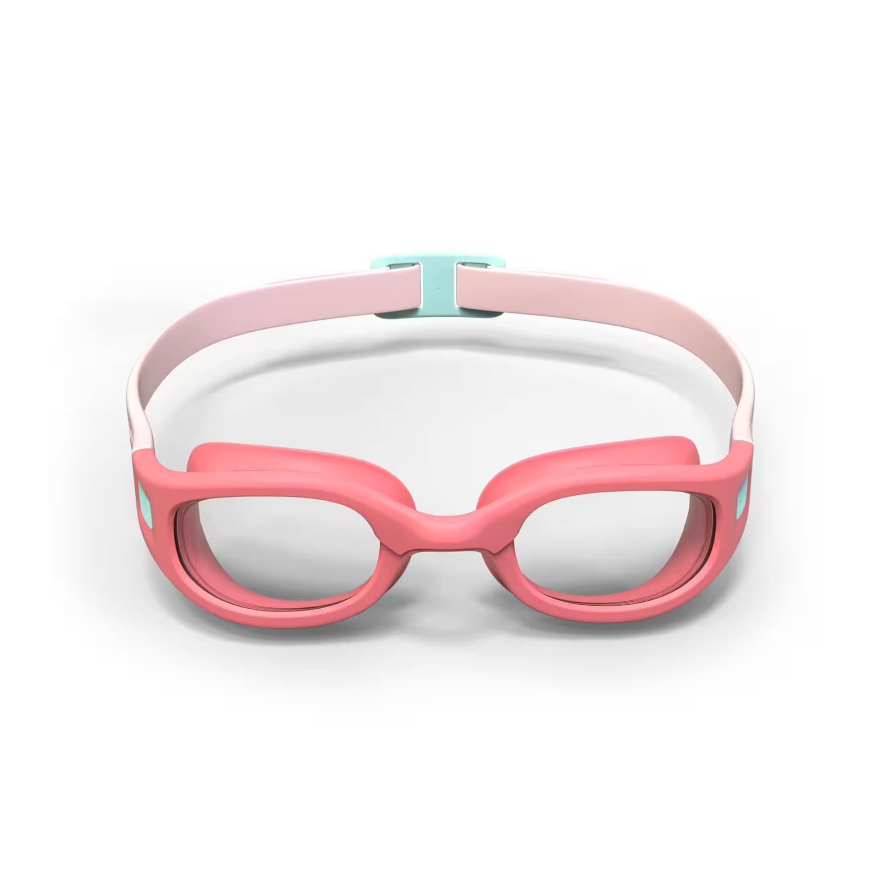 عینک شنا نابایجی کودکان – دکتلون Nabaiji Swimming Goggles – Small Size – Pink/Turquoise – Transparent Lenses – Soft — تصویر ۳