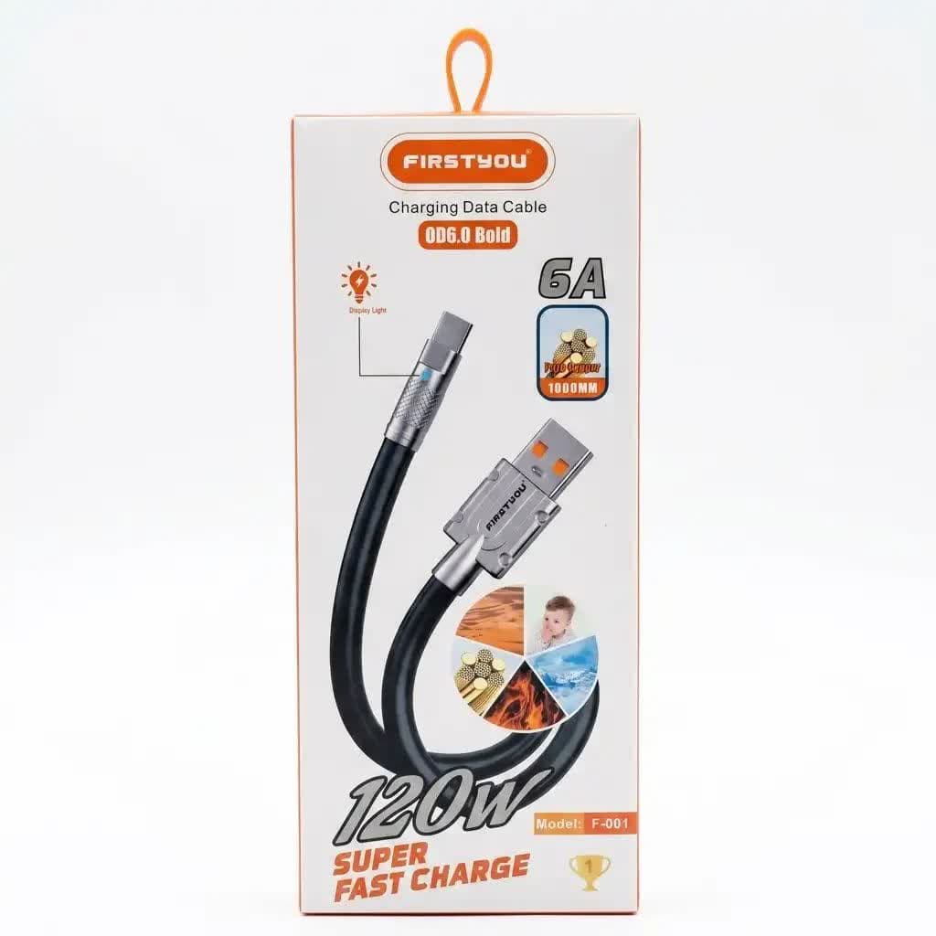 کابل شارژ سریع 120 وات FIRSTYOU مدل F-001