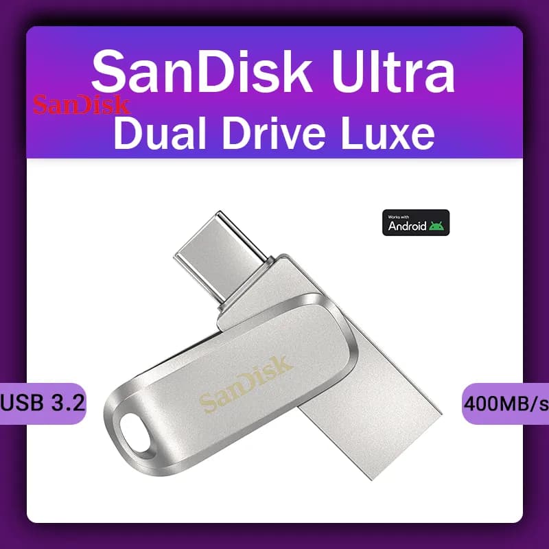 فلش مموری سن دیسک مدل Ultra Dual Drive Luxe
