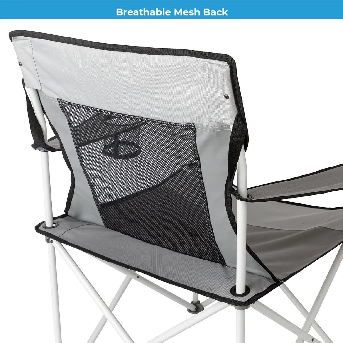 صندلی کمپینگ کر Core Mesh Quad Chair – Grey/Silver — تصویر ۷