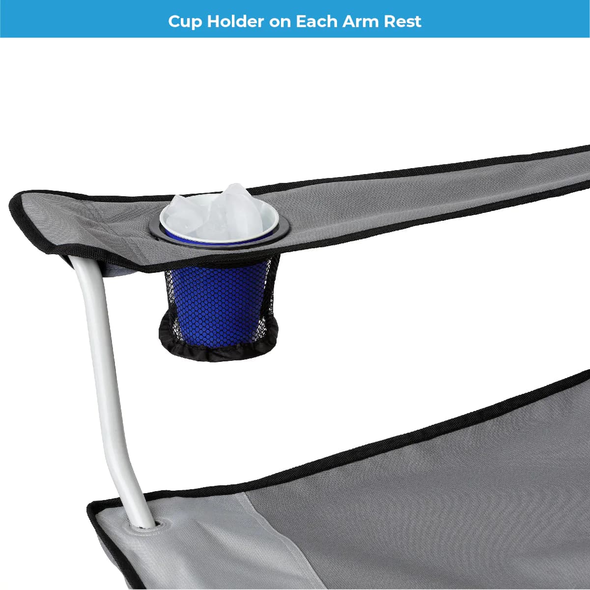 صندلی کمپینگ کر Core Mesh Quad Chair – Grey/Silver — تصویر ۸