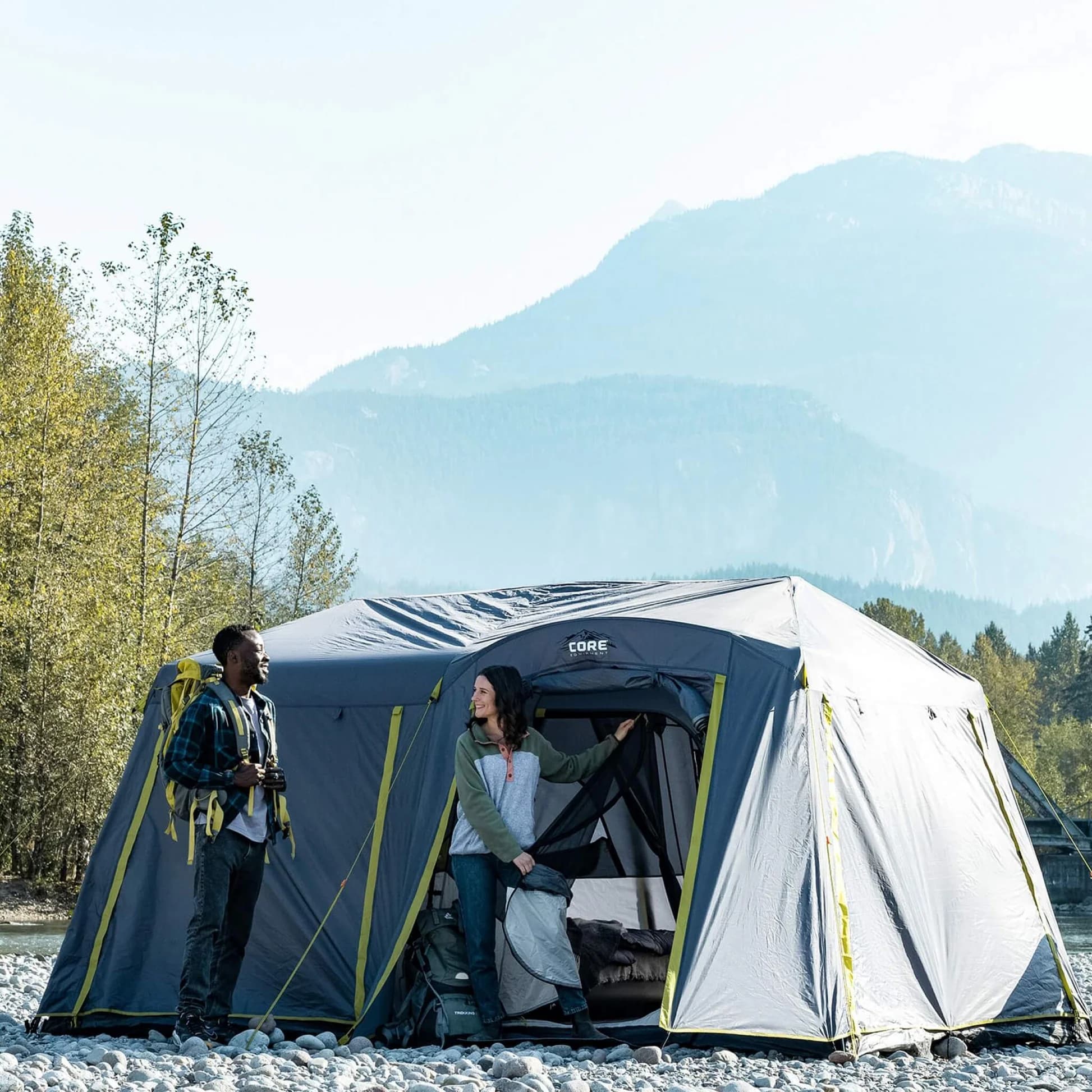 چادر اتومات کر – 9 نفره کمپینگ دو پوش Core 9 Person Instant Cabin Tent with Full Rainfly — تصویر ۳