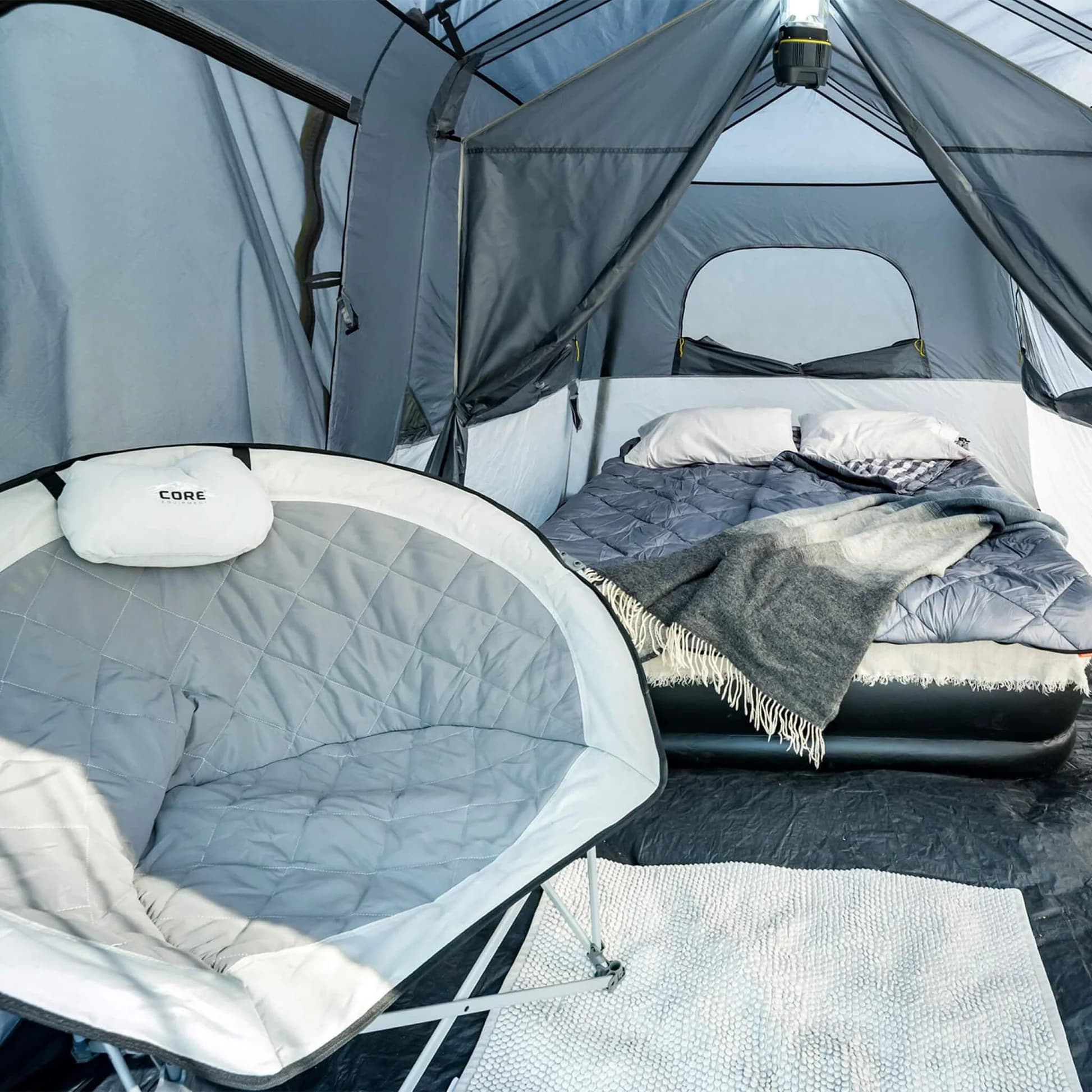 چادر اتومات کر – 9 نفره کمپینگ دو پوش Core 9 Person Instant Cabin Tent with Full Rainfly — تصویر ۲