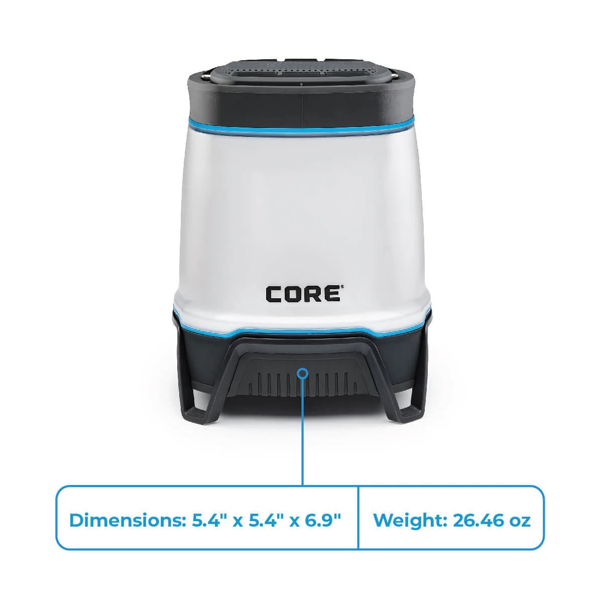 چراغ کمپینگ شارژی کر – 1250 لومن با اسپیکر بلوتوث Core 1250 Lumen Rechargeable Lantern with Bluetooth Speaker — تصویر ۷