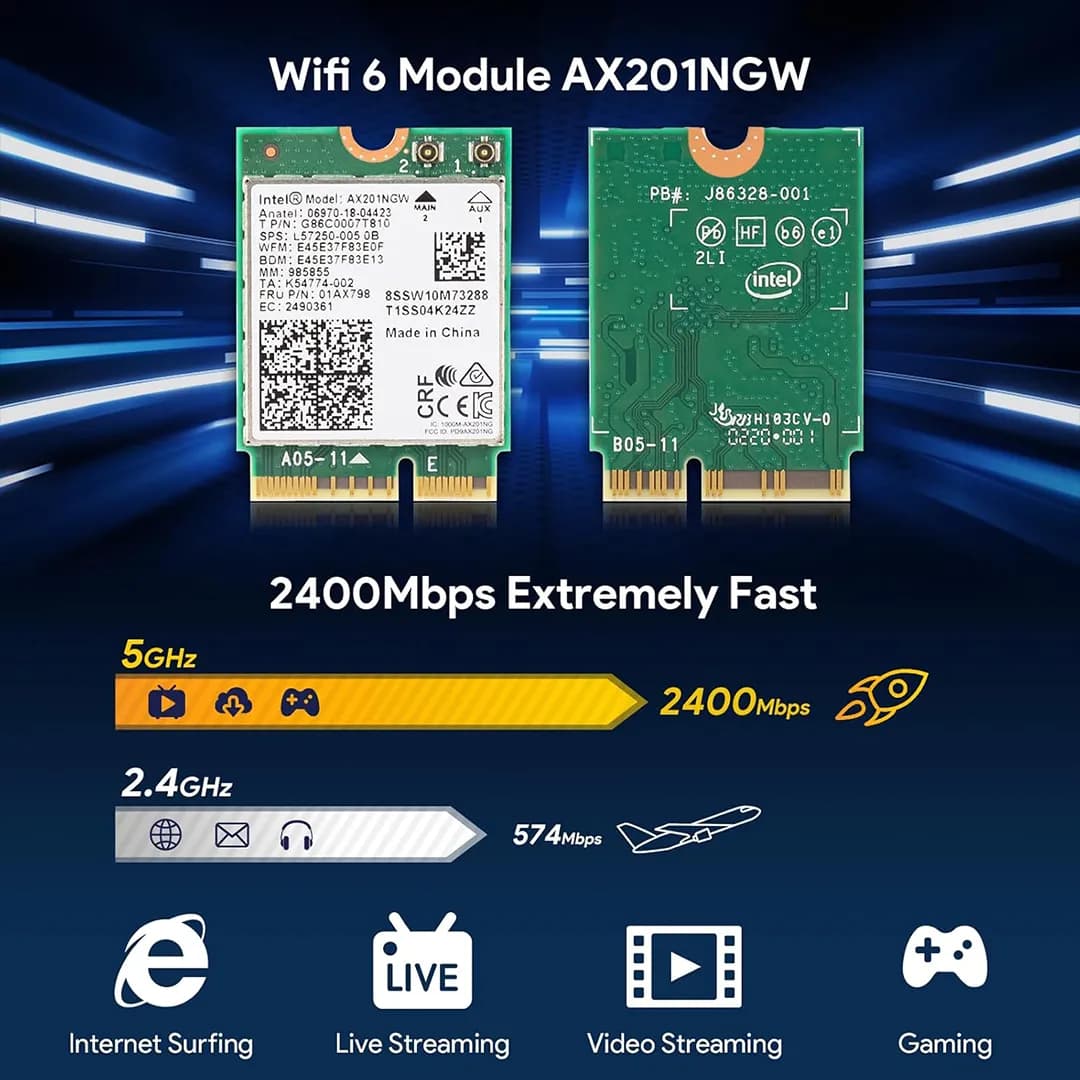 ماژول وای فای لپ تاپ مدل Intel AX201NGW — تصویر ۴
