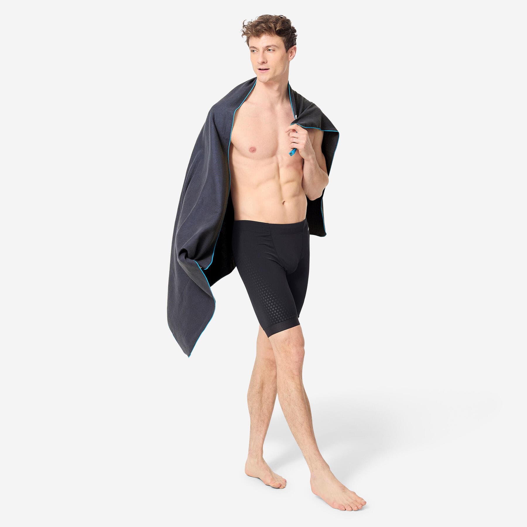 حوله نابایجی مایکروفایبر دکتلون Nabaiji Corded Microfiber Towel – L – Striped – 80 x 130 cm — تصویر ۳