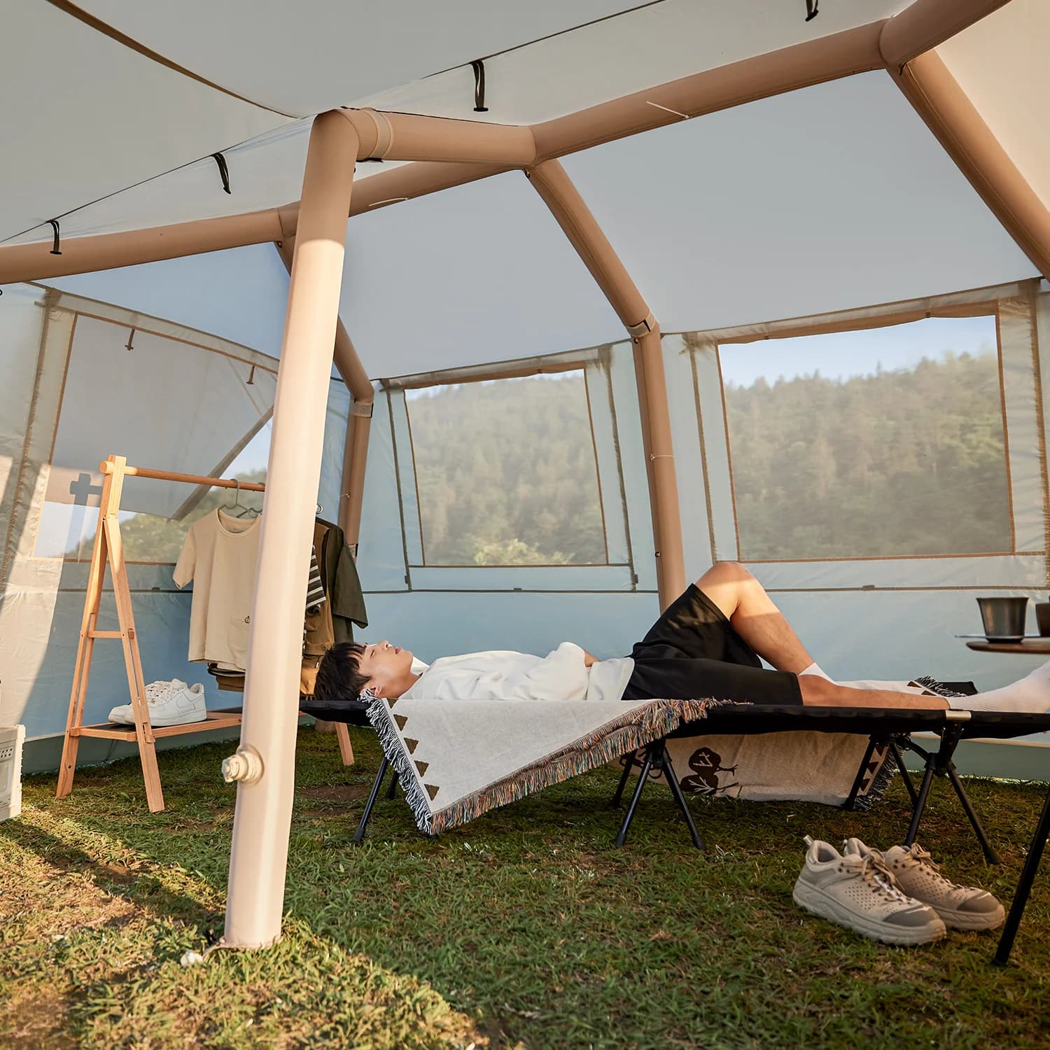 چادر نیچرهایک بادی – 4 نفره کمپینگ Naturehike Ridge Village 8.5 AIR Inflatable Tent – cnk2300zp019 — تصویر ۲