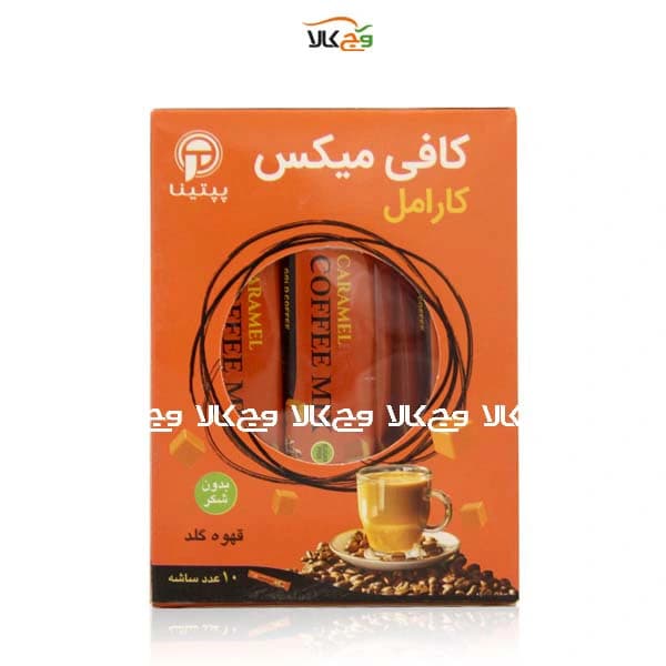 کافی میکس کارامل ساشه‌ای بدون شکر غیر لبنی پپتینا – 10عددی