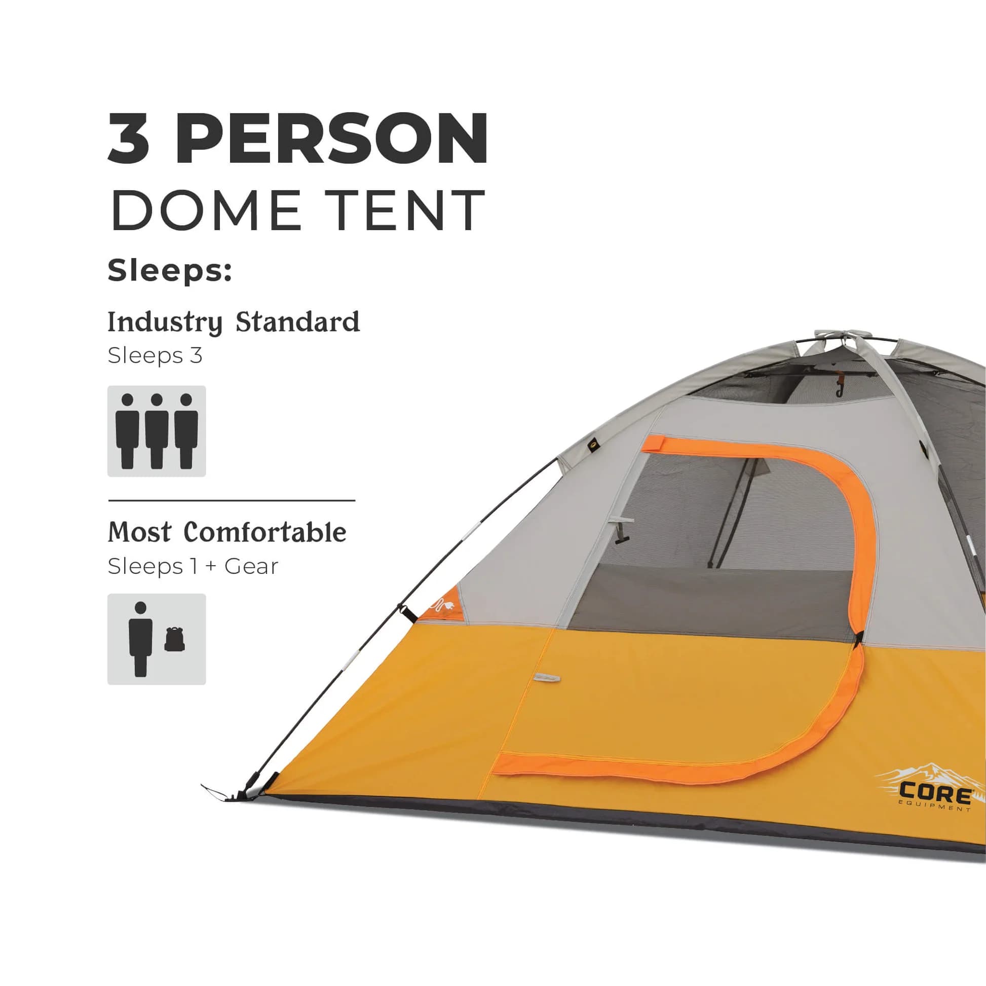 چادر کر – 3 نفره کمپینگ Core 3 Person Dome Tent — تصویر ۶