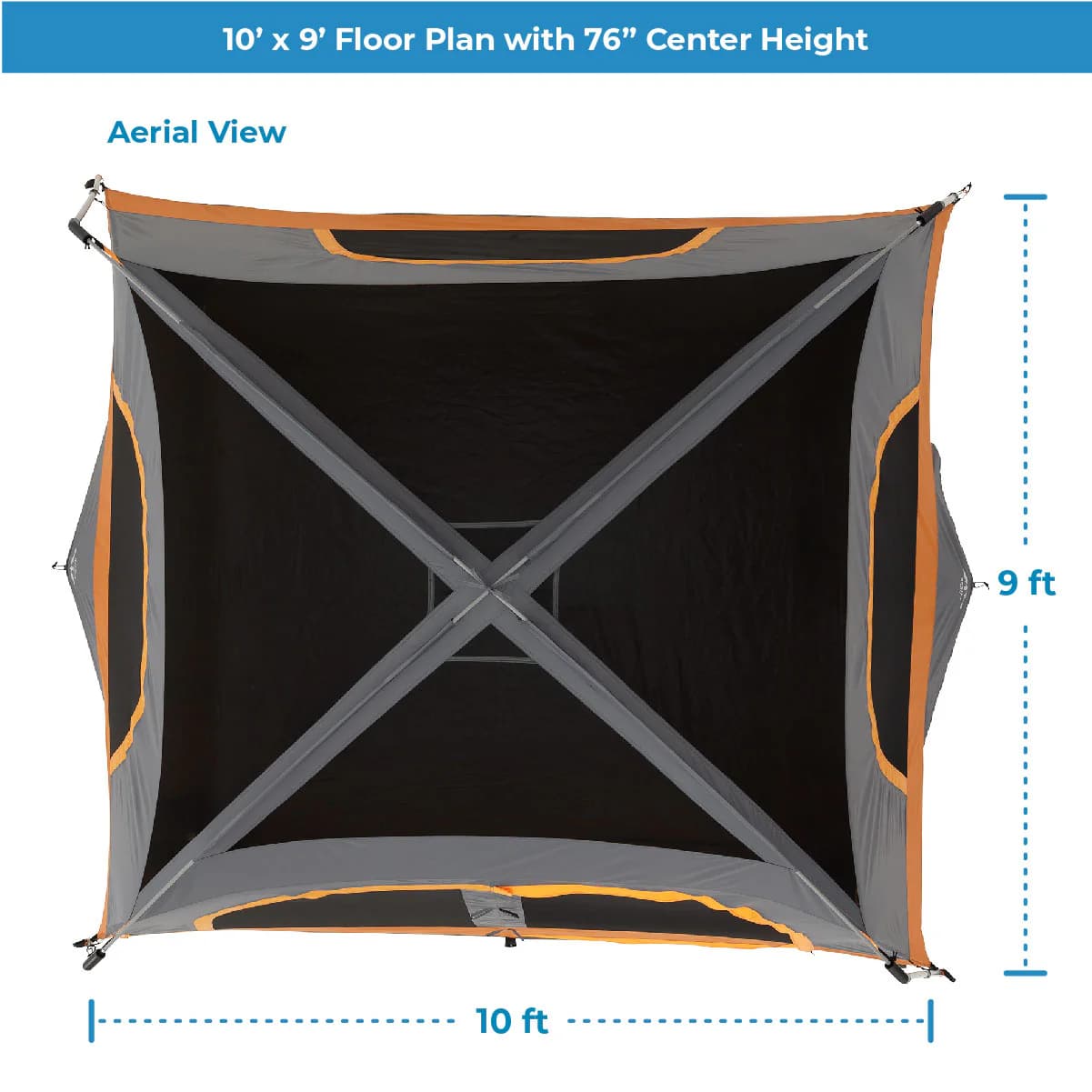 چادر کر – 6 نفره کمپینگ Core 6 Person Straight Wall Cabin Tent — تصویر ۶