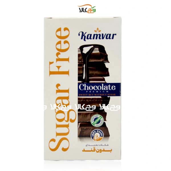 شکلات تخته ای بدون قند کامور – پک 6 عددی — تصویر ۳