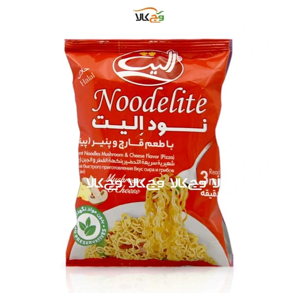 نودلیت با طعم قارچ و پنیر (پیتزا) الیت – 65 گرمی