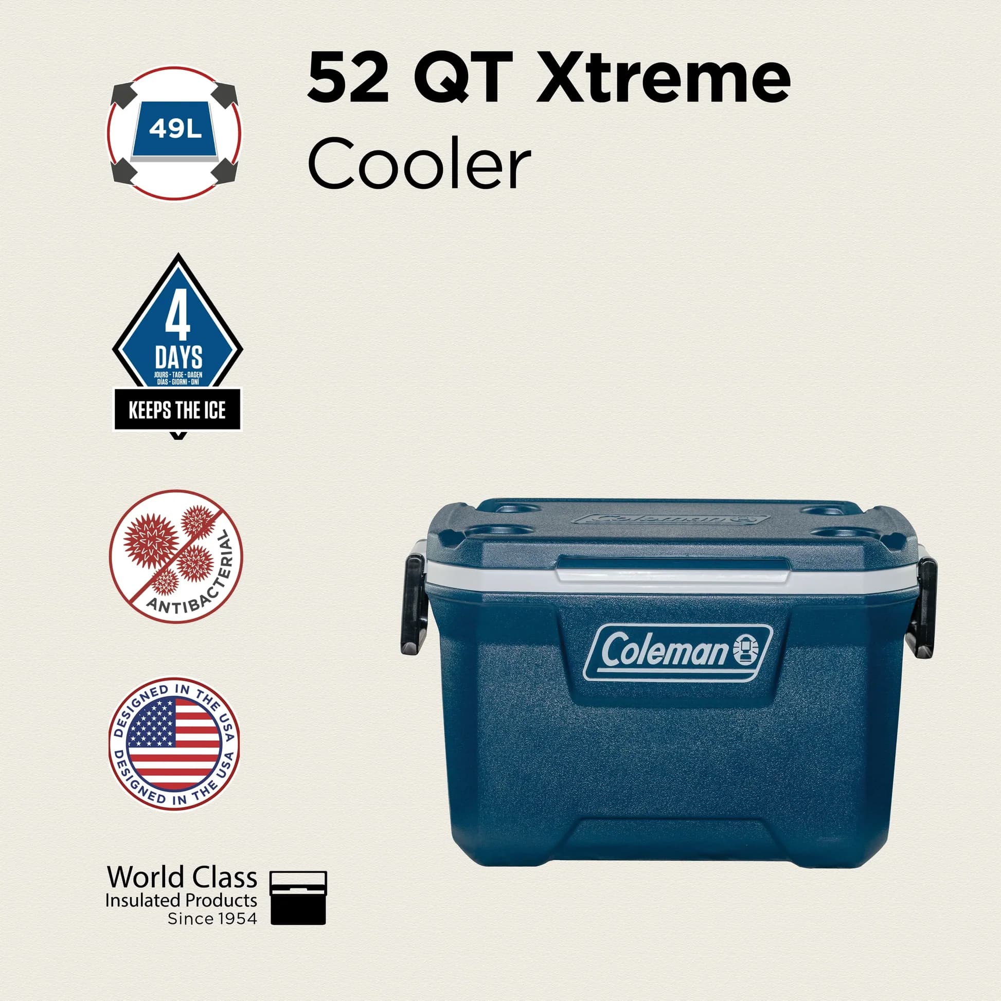 کولباکس کلمن – یخدان اکستریم 49 لیتری Coleman® 52QT Xtreme Cooler Box — تصویر ۶