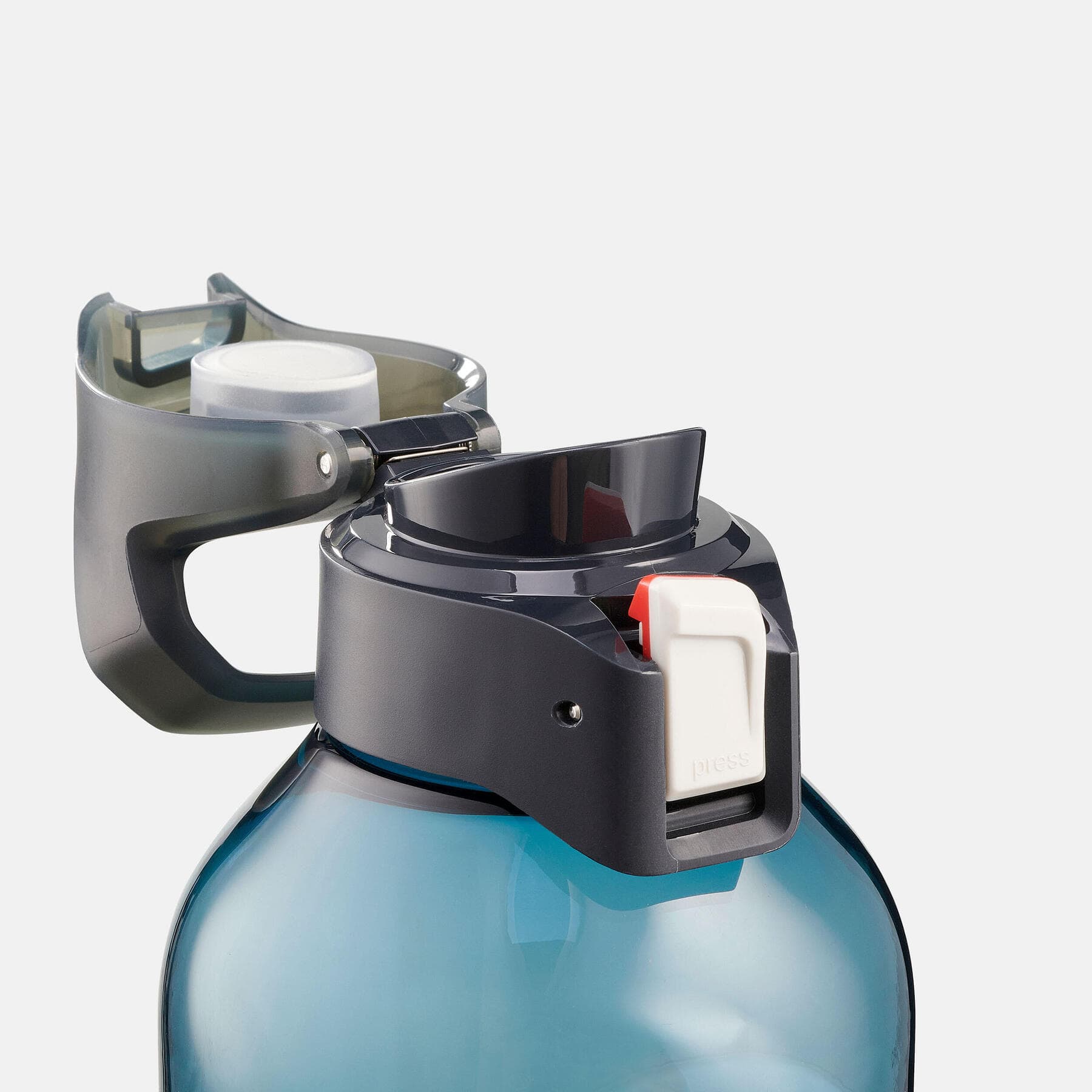 بطری آب کچوا – قمقمه 1.2 لیتری Quechua 1.2L Quick Opening Hiking Water Bottle – Ecozen® – Blue — تصویر ۸