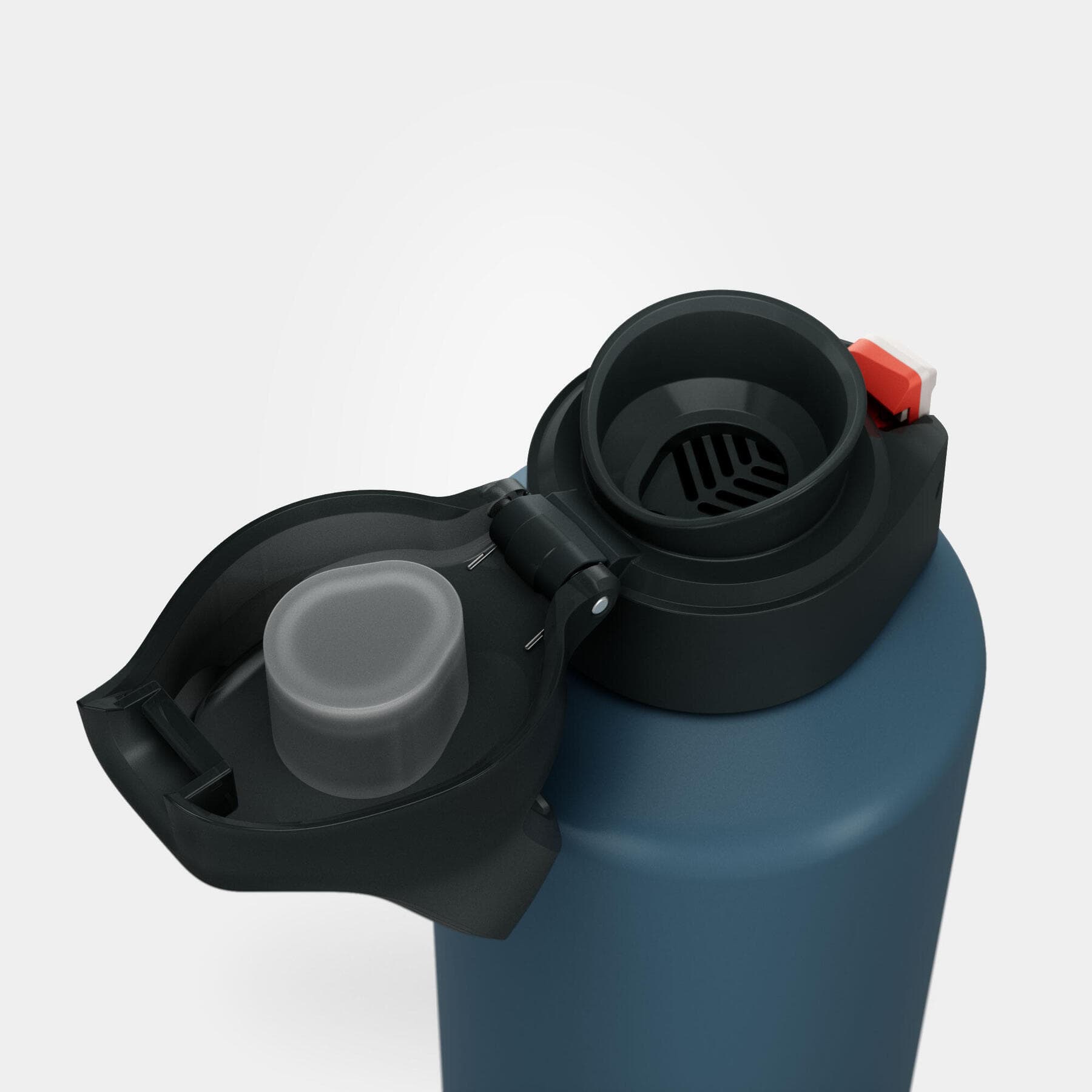 بطری آب کچوا – 1 لیتری آلومنیومی Quechua Aluminum Water Bottle – with quick release cap – 1 Liter — تصویر ۵