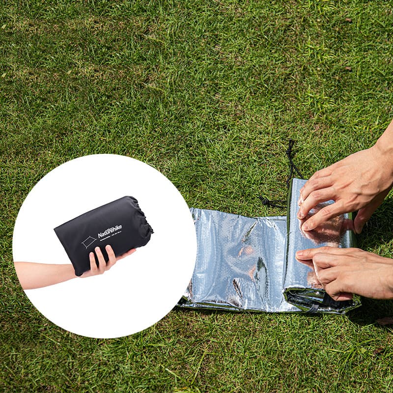 زیرانداز چادر آلومینیومی نیچرهایک – ابعاد 230×230 سانتی‌متر Naturehike Universal Alu XXL Tent Footprint – NH20FCD03 — تصویر ۲