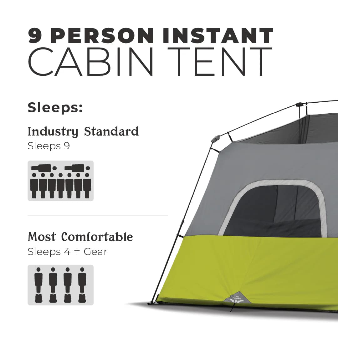 چادر کر اتومات – 9 نفره کمپینگ Core 9 Person Instant Cabin Tent — تصویر ۱۲