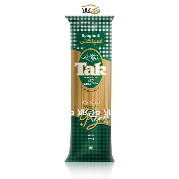 اسپاگتی غنی شده 1/2 با آرد سمولینا تک ماکارون – 500 گرمی