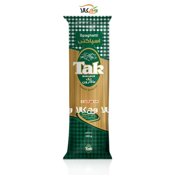 اسپاگتی 1/2 با آرد سمولینا تک ماکارون – 500 گرمی