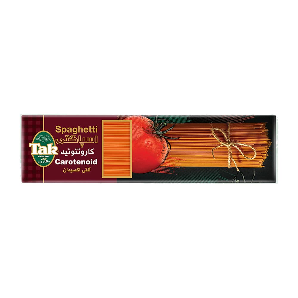 اسپاگتی کاراتنوئید (آنتی اکسیدان) تک ماکارون – 500 گرم — تصویر ۲