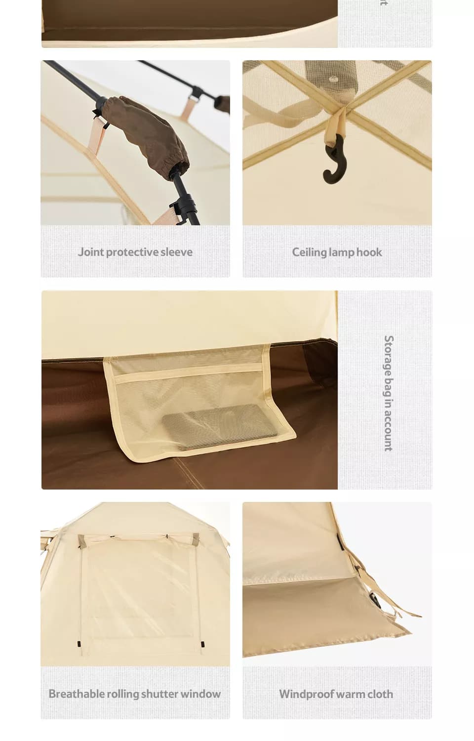 چادر اتومات نیچرهایک انگو – دو پوش چهار فصل – 4 نفره کمپینگ Naturehike Ango 4 Person Pop Up Tent – NH21ZP010 — تصویر ۷