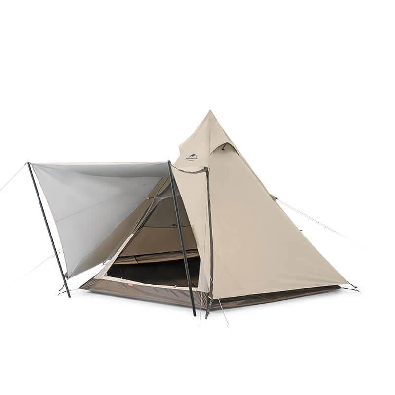 چادر سرخپوستی نیچرهایک – 3 تا 4 نفره – شش ضلعی Naturehike Hexaonal Pyramid Tent Ranch 4 – NH20ZP013 — تصویر ۹